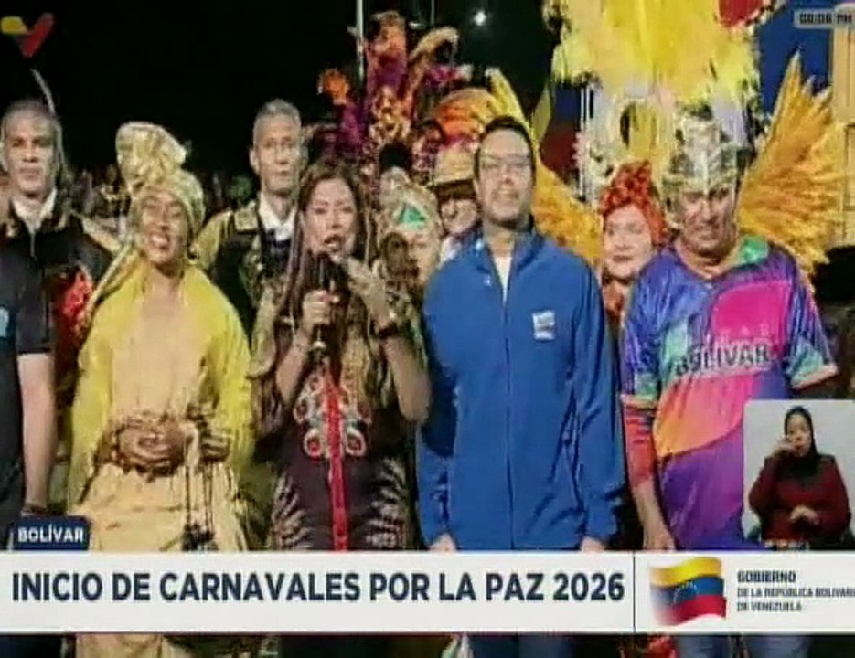 Gobierno Bolivariano da inicio a los Carnavales por la Paz 2026 en el estado Bolívar