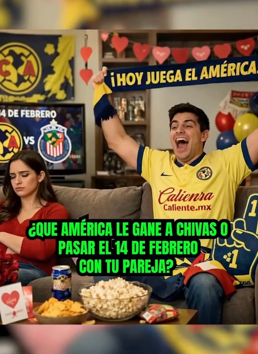 ¿Que América le gane a Chivas el 14 de febrero o pasarlo con tu pareja?