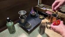 Alcohol Stove Coffee - Quiet Drip Brewing Sounds