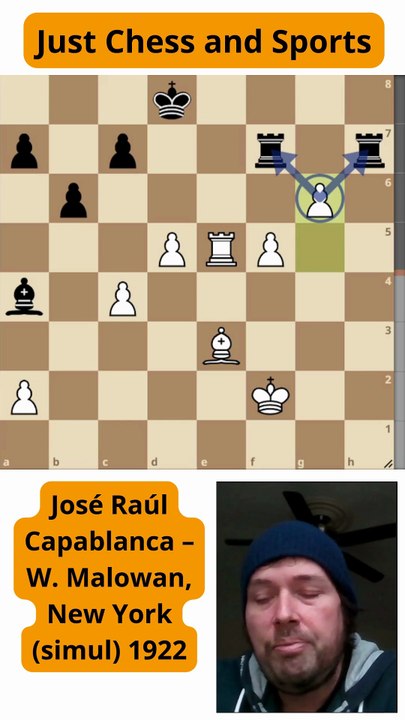 Capablanca vence a Malowan con un peon pasado (1922)