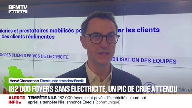 Intempéries dans le Sud-Ouest: Il reste 180.000 foyers à réalimenter en électricité, assure Hervé Champenois, directeur de crise chez Enedis