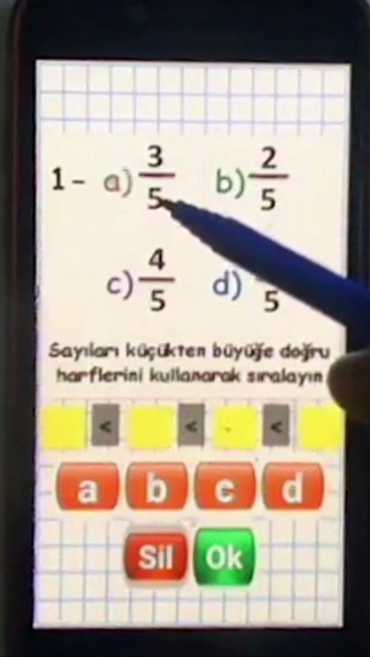 Kesirlerde Sıralama – 5. Sınıf Matematik #Shorts