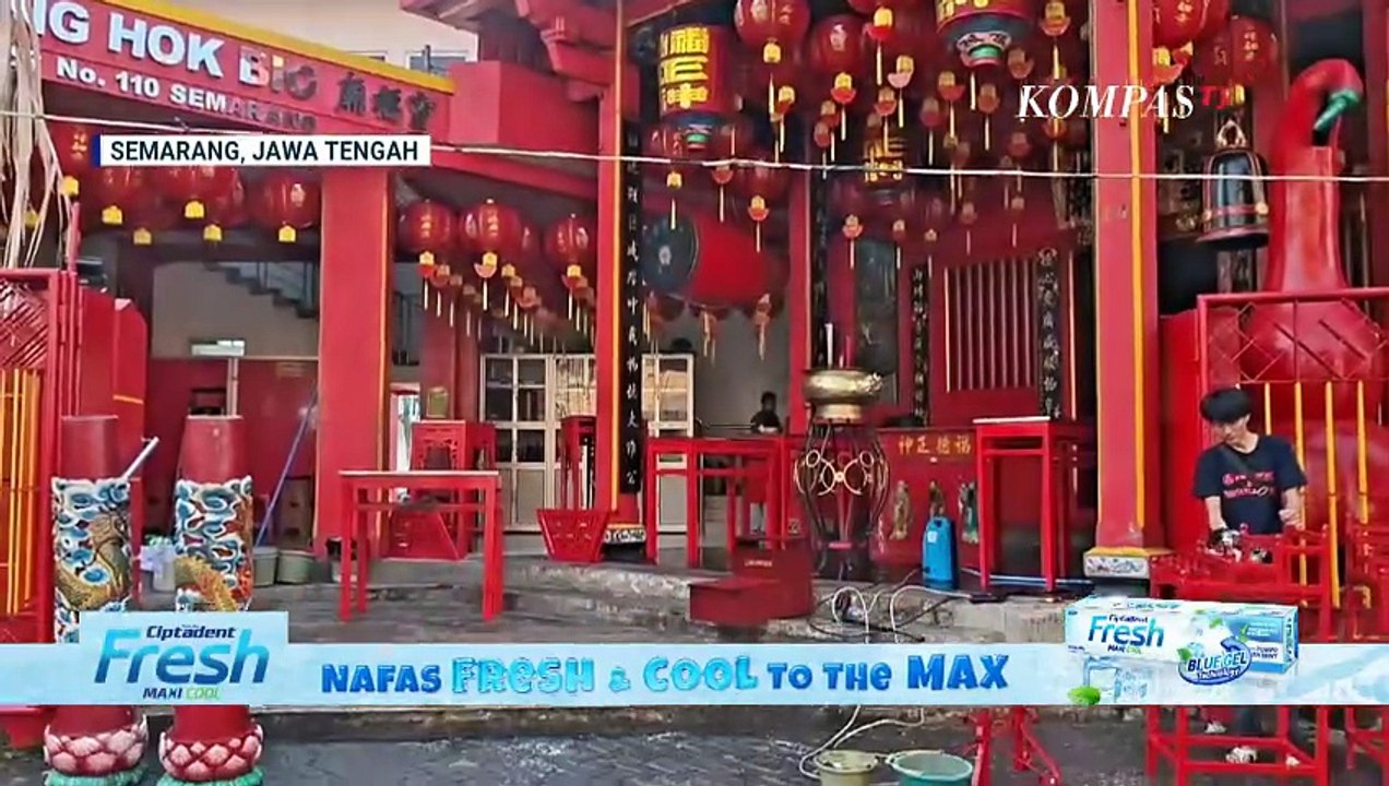 Semarak Imlek di Pecinan Semarang, Kelenteng Ling Hok Bio Bersihkan Dewa-Dewi | KOMPAS SIANG