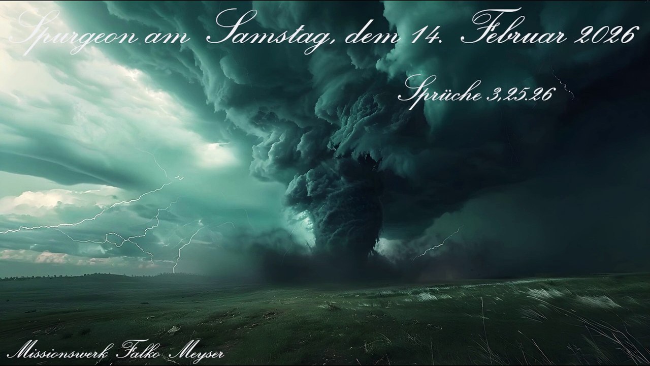 Spurgeon am Samstag, dem 14. Februar 2026, zu Sprüche 3,25.26