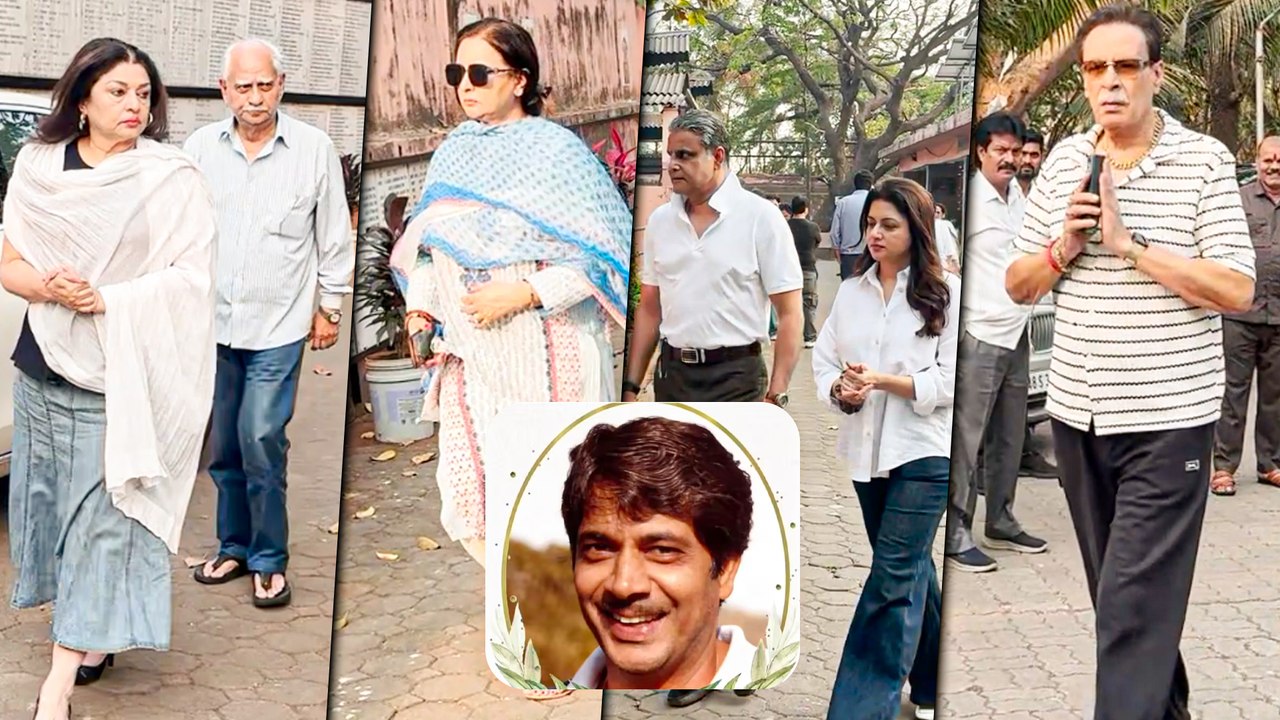 Anand Chopra's FUNERAL: Bhagyashree, Poonam Dhillon, Ramesh Sippy, Kiran Joneja & Deepak Parashar