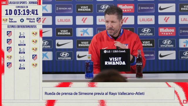 RUEDA de PRENSA del CHOLO SIMEONE previo al RAYO VALLECANO vs ATLÉTICO de MADRID