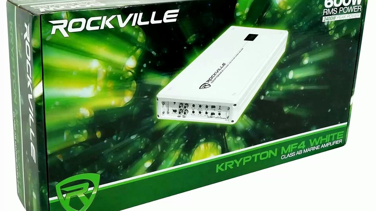 Rockville Krypton MF4 2400W Marine Amplifier Review - Waterproof 4 Channel Boat Audio