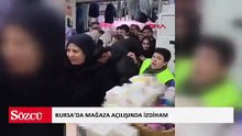 Bursa’da mağaza açılışında izdiham