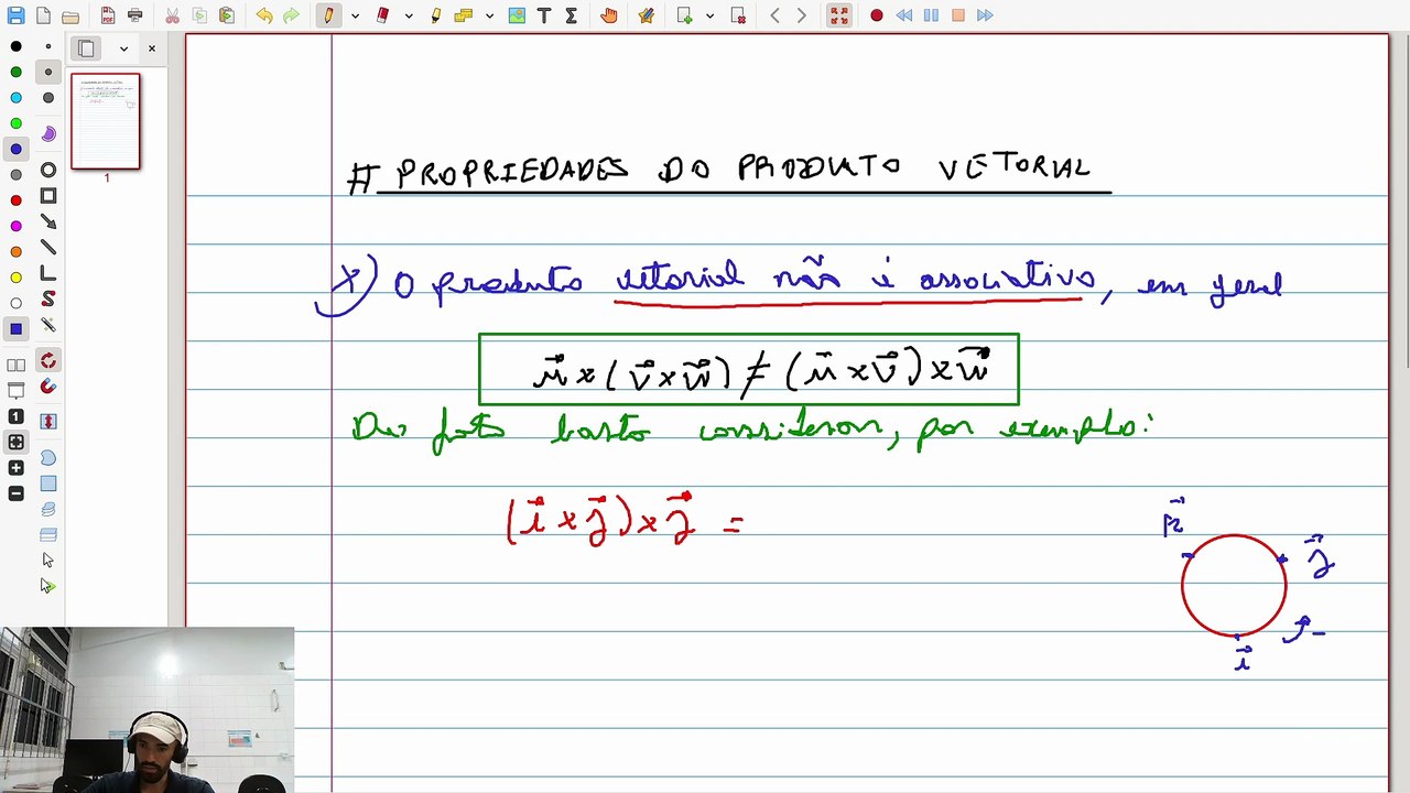 Produto Vetorial é Associativo? A Prova que NÃO! (Contra-exemplo) | VET&GEO-A3.47