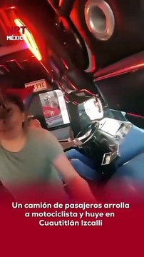 🚨🏍️ Un conductor de transporte público arr0lló a un motociclista tras cambiar de carril de manera brusca para subir pasaje en Cuautitlán Izcalli. Tras el imp@cto, discutió con la víct1ma y se dio a la fuga