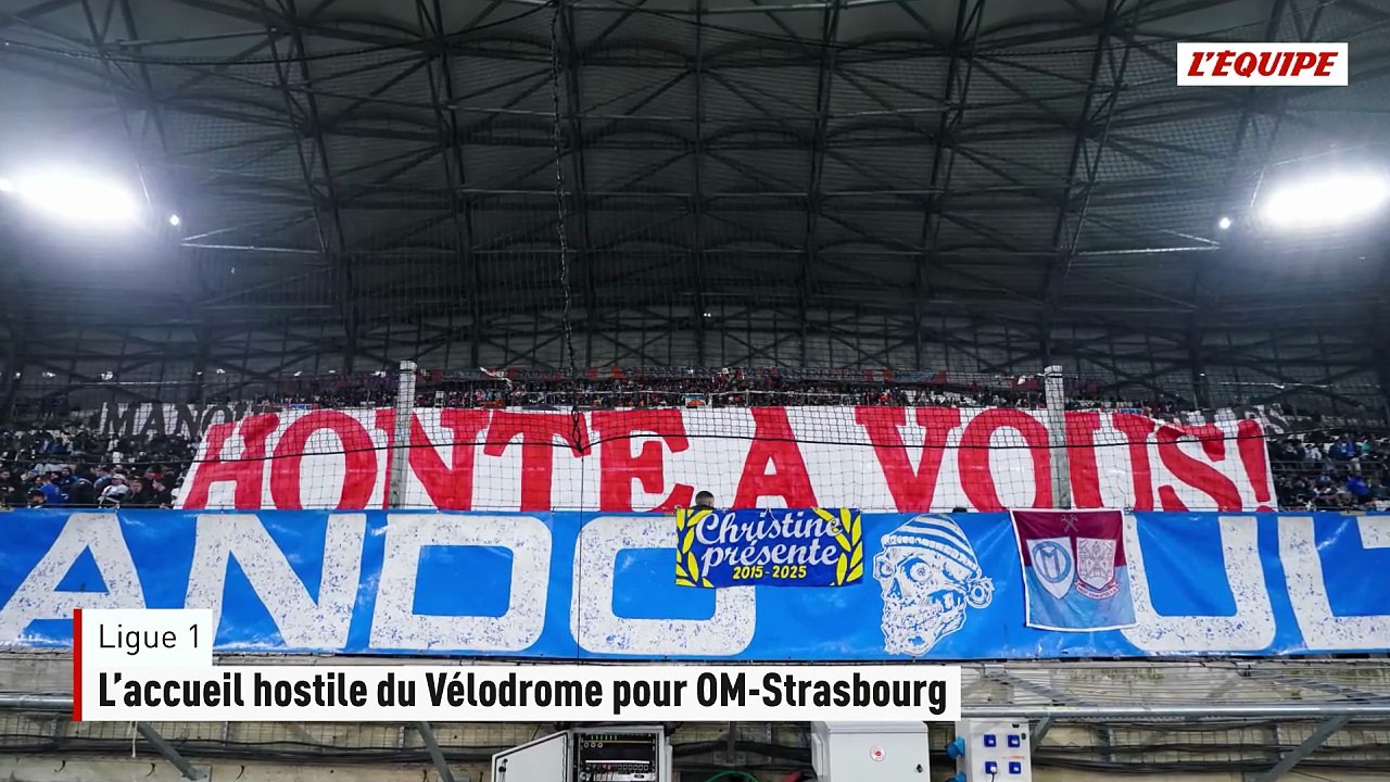 Virages vides, banderoles offensives contre le board marseillais : l'accueil hostile du Vélodrome pour OM-Strasbourg - Foot - Ligue 1