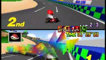 Mario Kart 64 (3-4 players Grand Prix) online multiplayer - n64
