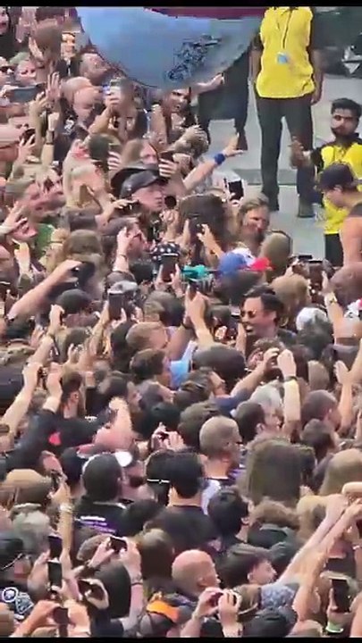 Jason Momoa Headbanging at Back to the Beginning