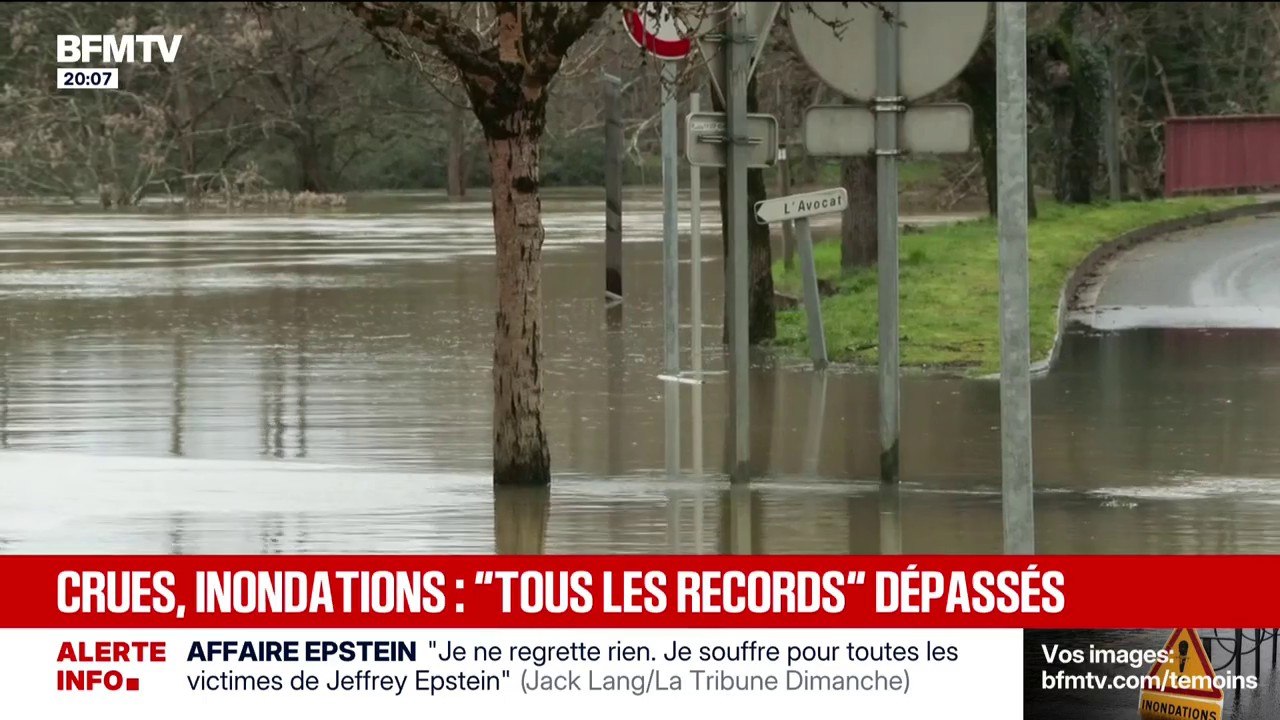 Communes inondées, circulation en bateau dans les rues…. Les images des crues