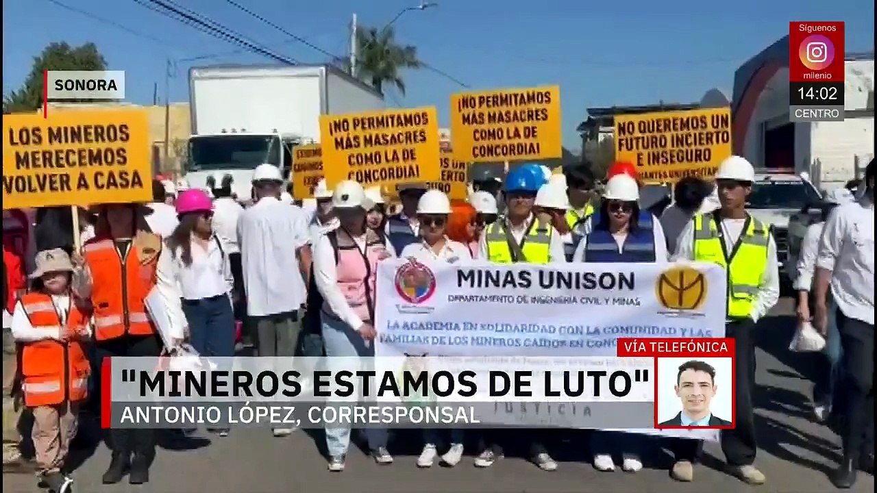 Justicia para los mineros: Masiva marcha en Sonora por tragedia en Concordia, Sinaloa