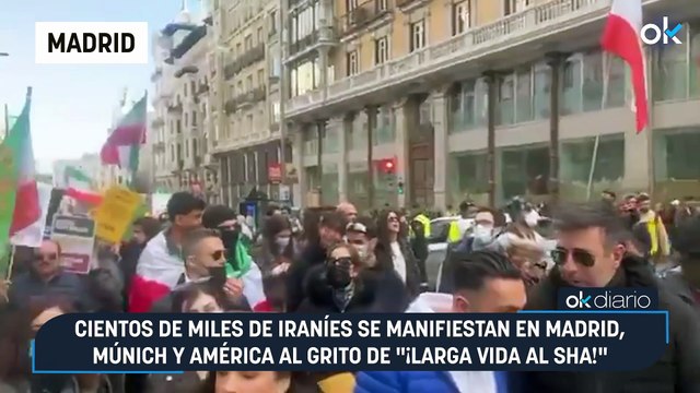 Cientos de miles de iraníes se manifiestan en Madrid, Múnich y América al grito de ¡larga vida al sha!