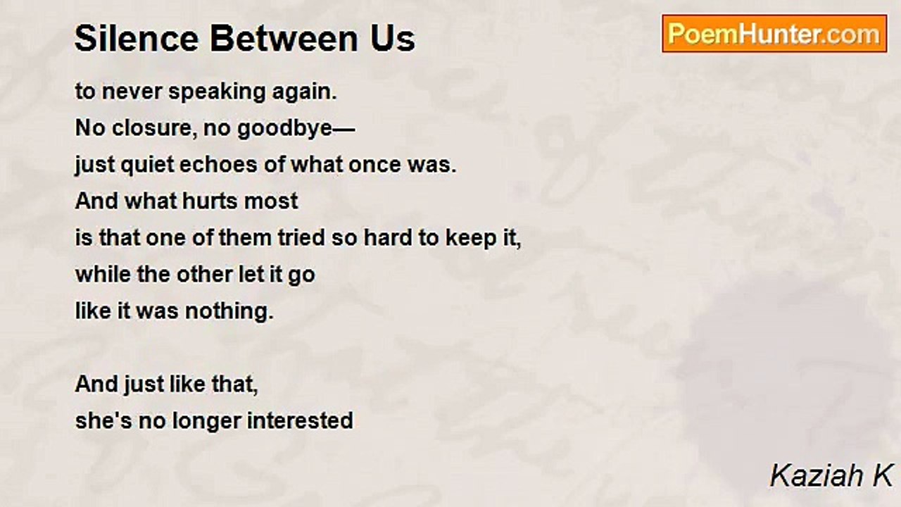 Kaziah K - Silence Between Us