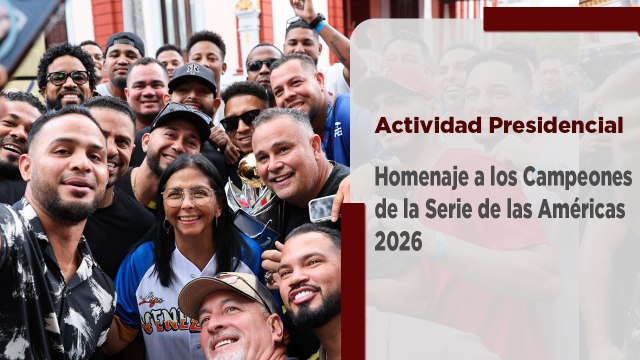 Pdta. (E) Delcy Rodríguez recibe en Miraflores a los Campeones de la Serie de las Américas 2026
