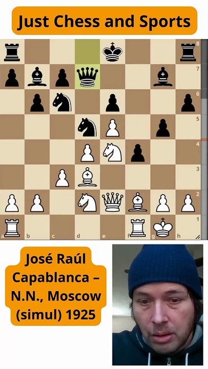 Capablanca vence a N.N. con una clavada (1925)