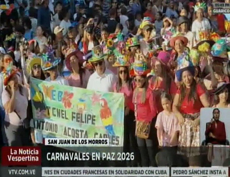Ciudadanos del edo. Guárico celebran en desfiles coloridos el inicio de los Carnavales 2026