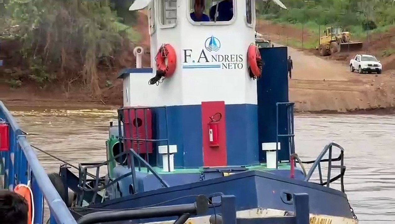 Segunda balsa para travessia do Rio Piquiri deve começar a operar dia 20 de fevereiro