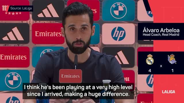 Arbeloa feels fortunate to coach 'best in the world' Vinicius