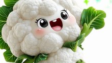 Happy Cauliflower Ki Masti 😍🥦 | Cute Veggie Cartoon