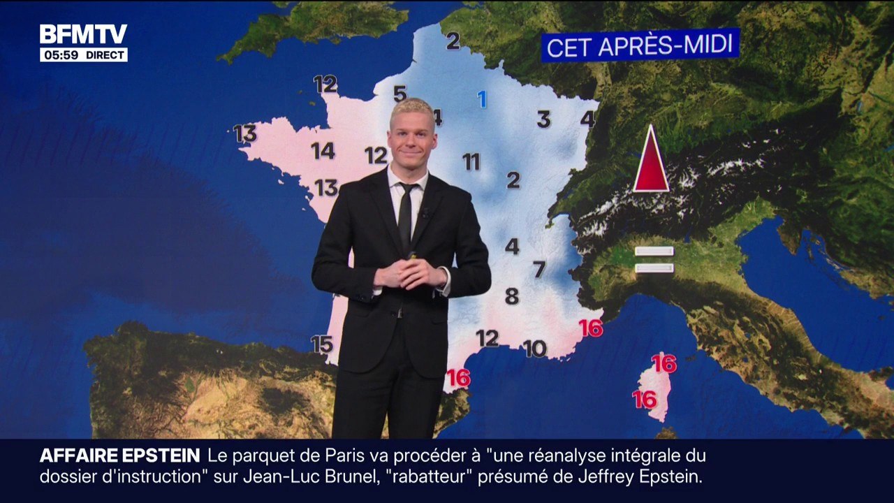 Des chutes de neige, de la pluie et des éclaircies dans le Sud-Est, avec des températures comprises entre 1°C et 16°C... La météo de ce dimanche 15 février