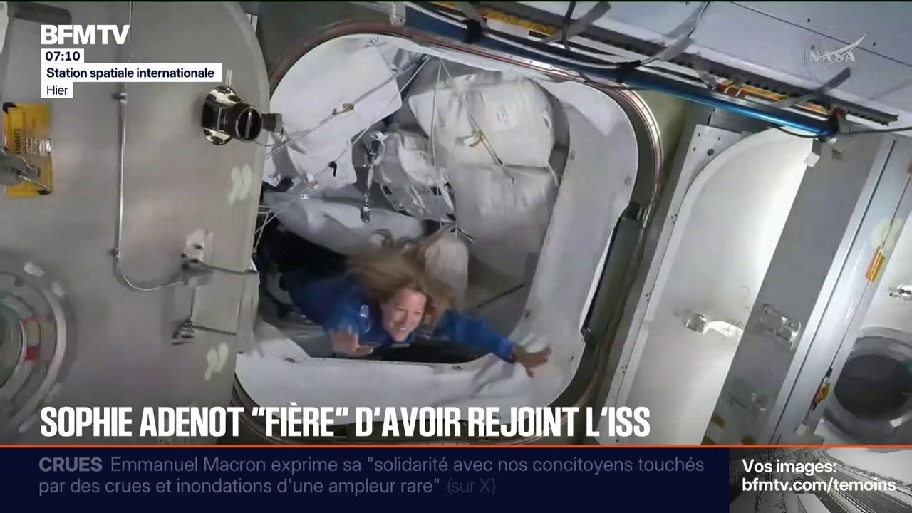 Après 34h de vol, l'astronaute française Sophie Adenot se dit "fière d'embarquer la France et l'Europe" à bord de l'ISS