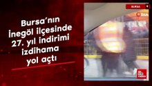 Bursa’nın İnegöl ilçesinde 27. yıl indirimi izdihama yol açtı