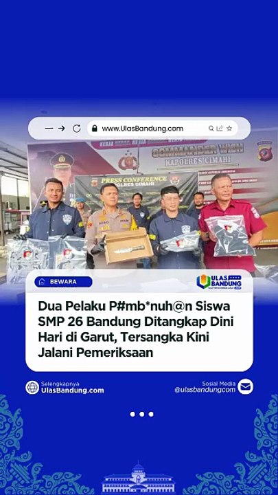 Dua Remaja Pelaku Pembunuhan Siswa SMP 26 Bandung Ditangkap di Garut, Motif Sakit Hati Terungkap