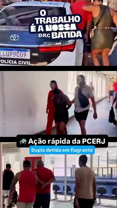 Fantasiados, policiais civis prendem casal suspeito de furtar celulares durante bloquinho