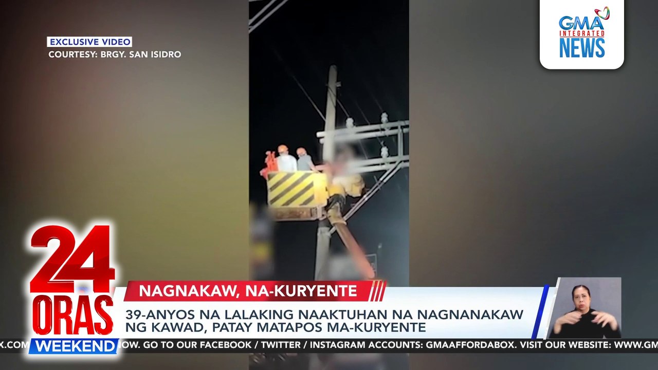Alleged wire thief electrocuted, scorched | 24 Oras Weekend