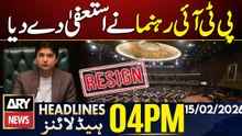 PTI's Murad Saeed resigns from Senate seat | ARY News 4 PM Headlines | 15th Feb 2026