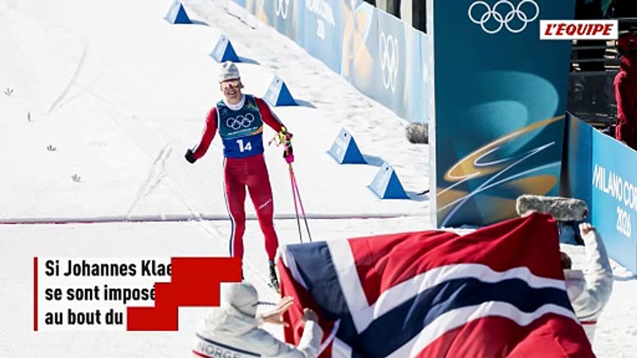 Portée par Mathis Desloges, la France récolte l'argent en relais derrière la Norvège de l'intouchable Klaebo - JO 2026 - Ski de fond (H)