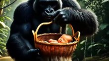 Lost Child Raised by Gorilla Mother | Emotional Jungle Story