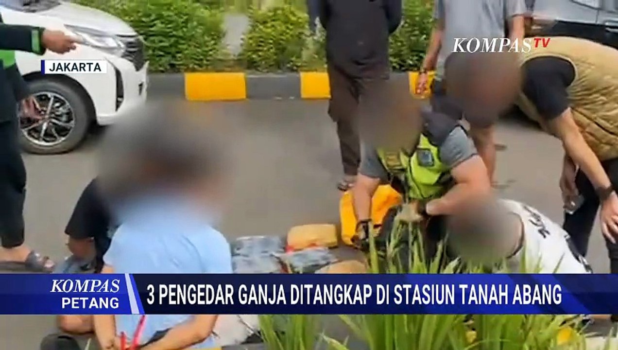 Tiga Pengedar Narkoba Ditangkap di Halaman Parkir Stasiun Tanah Abang, 15,5 KG Ganja Disita