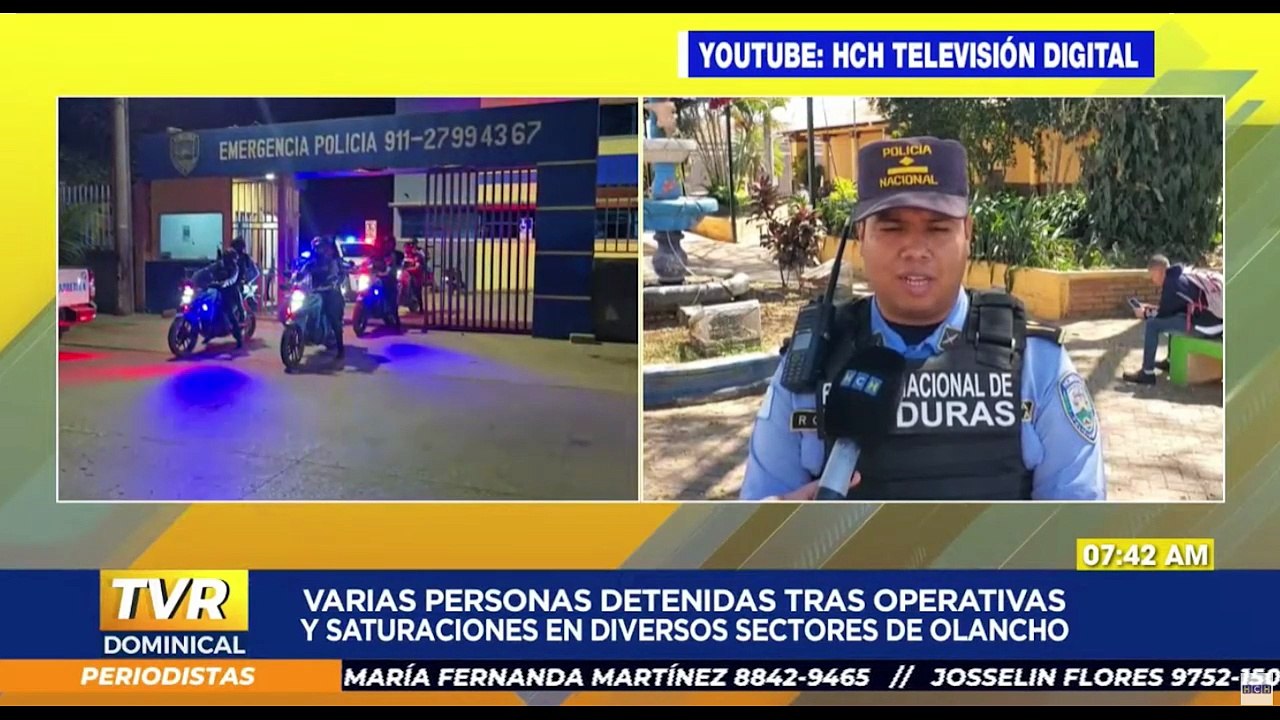 OPERATIVOS POLICIALES DEJAN VARIAS PERSONAS DETENIDAS EN CATACAMAS, OLANCHO