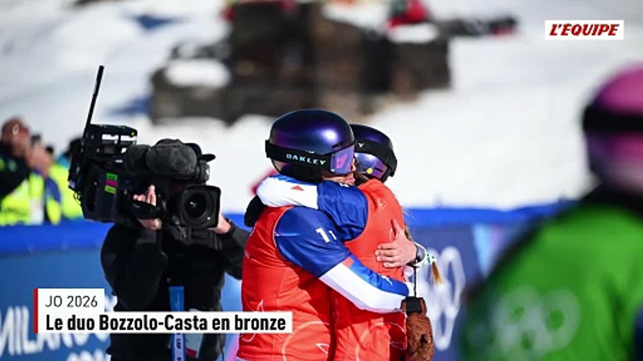Le duo Bozzolo-Casta en bronze en snowboardcross par équipes mixtes - JO 2026 - Snowboard Cross