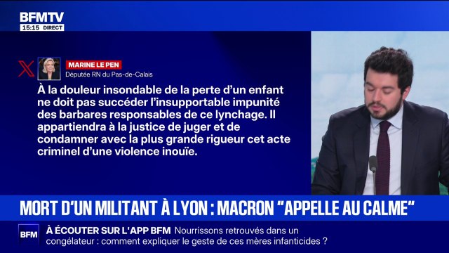 Violence inouïe , lynchage ... Des personnalités politiques réagissent à la mort de Quentin, militant nationaliste