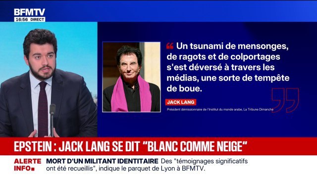 Un tsunami de mensonges : Jack Lang a de nouveau démenti ce samedi les accusations qui pèsent contre lui concernant ses liens avec le pédocriminel américain Jeffrey Epstein