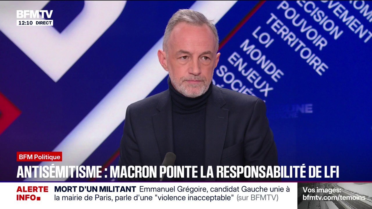 "Certains responsables politiques ont eu des expressions antisémites", assure Emmanuel Grégoire, candidat à la mairie de Paris, au sujet de La France insoumise