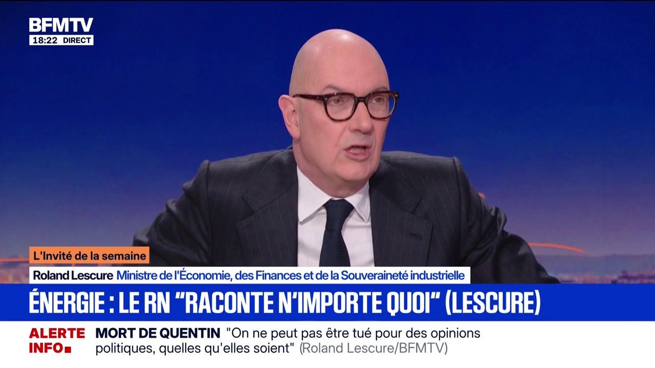 Énergie: "Il n'y a pas de moratoire" sur les éoliennes, déclare Roland Lescure, ministre de l'Économie