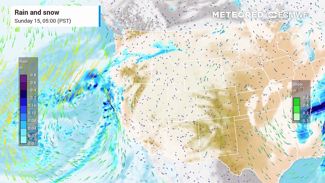 West Coast Heavy Snow And Rain