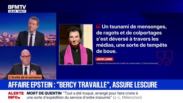 Affaire Epstein: Ce n'est pas mon boulot de croire ou pas Jack Lang , déclare Roland Lescure, ministre de l'Économie