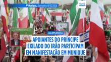 Milhares de pessoas reúnem-se em Munique para exigir a mudança de regime no Irão