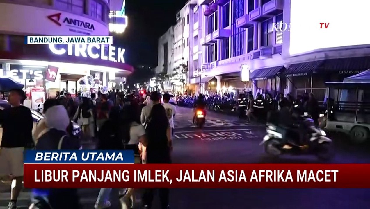 Libur Panjang Imlek & Jelang Ramadan, Kawasan Asia Afrika Bandung Diserbu Pengunjung hingga Macet