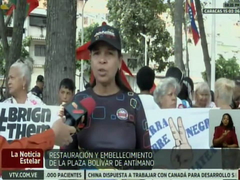 Autoridades de Caracas reinauguran la Plaza Bolívar de Antímano