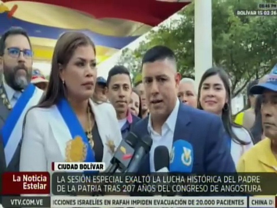 Bolívar | Con una emotiva sesión solemne se conmemoró los 207 años del Congreso de Angostura