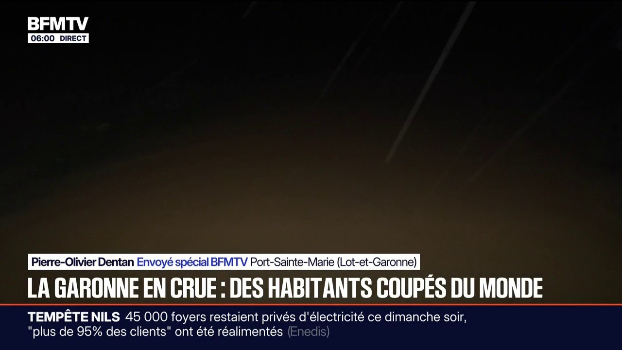 Crues en Lot-et-Garonne: plusieurs habitations de Port-Saint-Marie rendues inaccessibles par la montée des eaux